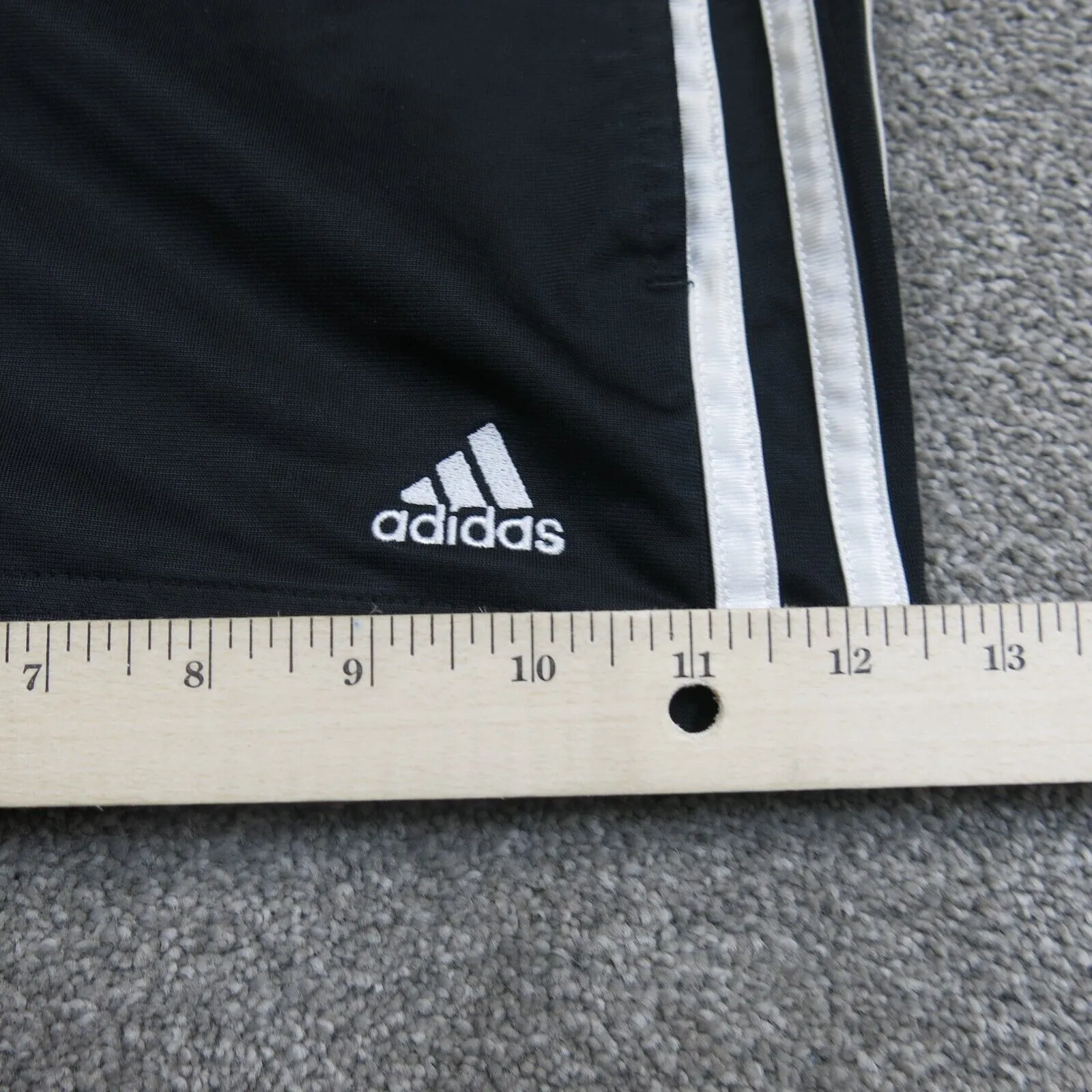 adidas Shorts Womens Size Medium Black 3 Striped Training Running Gym Athletic